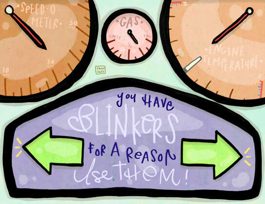blinkers save lives, 2025